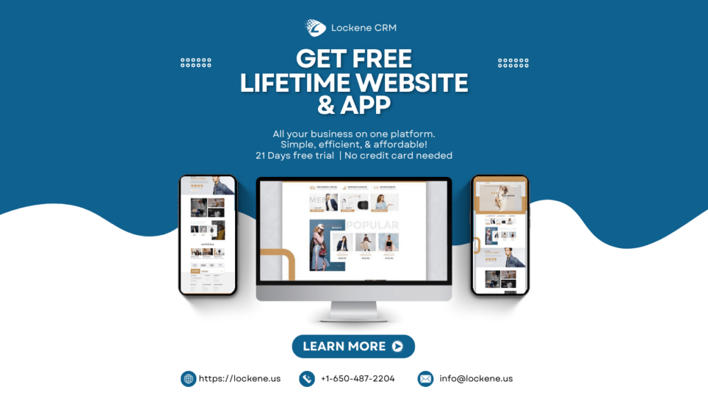Free Website & App for Life! Unlock the Future of Your Business with Lockene CRM!